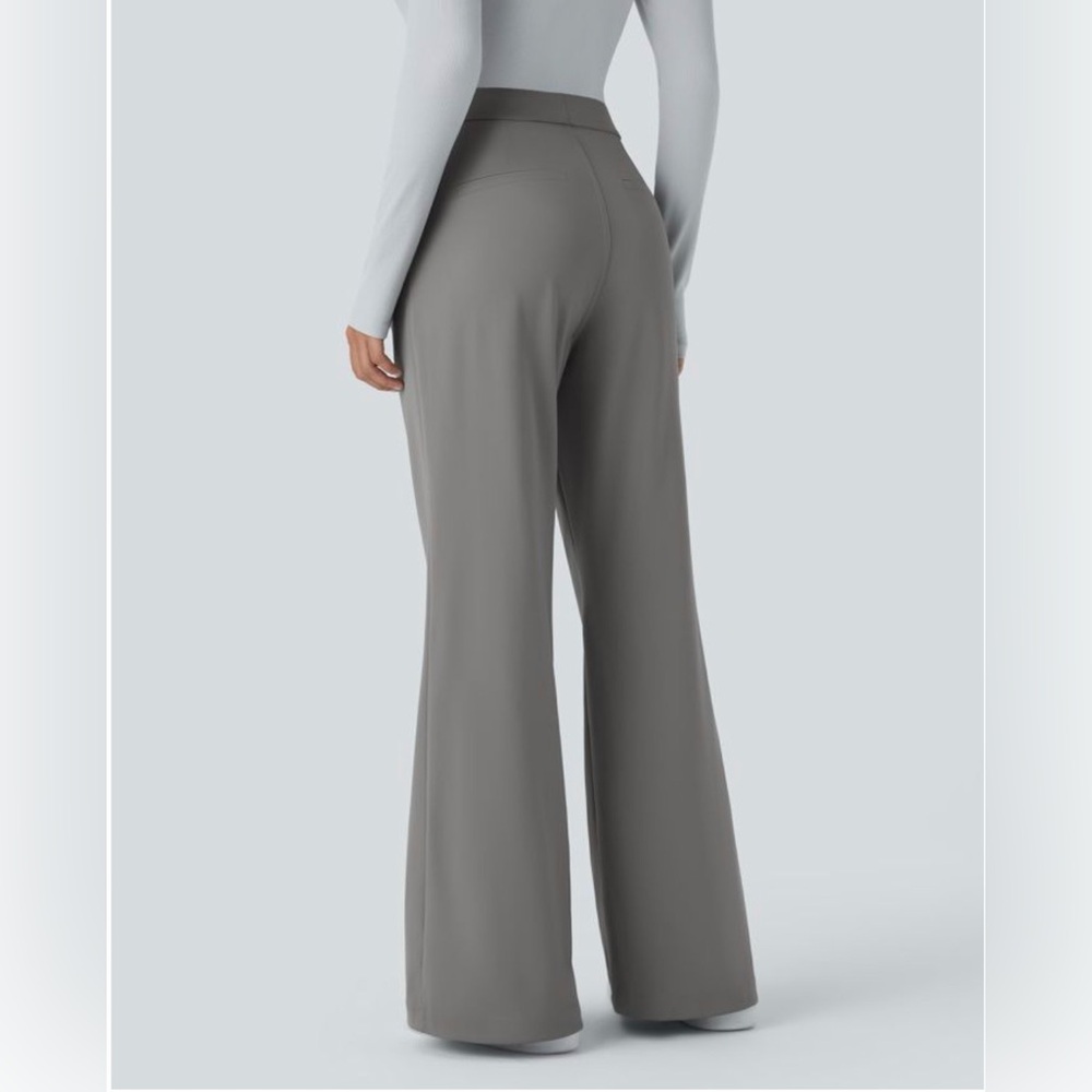 HALARA Gray High-Rise Wide Leg Pants - Picture 2 of 5